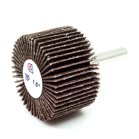 Continental Abrasives 1-1/2" X 1" X 1/4" Aluminum Oxide 180 Grit Mounted Flap Wheel FW-112180